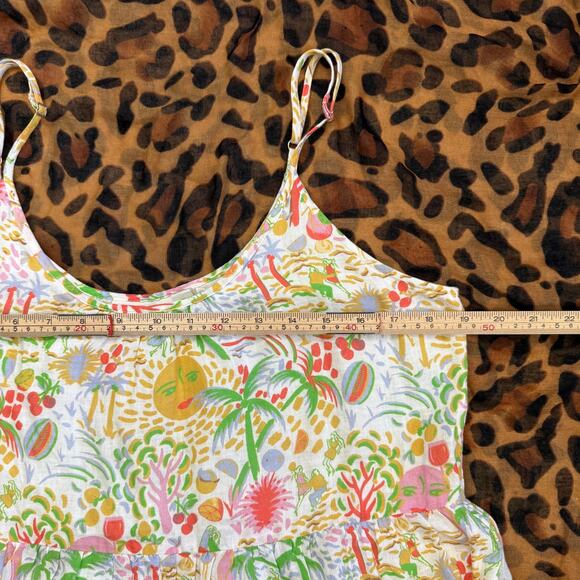 Roller Rabbit Bari Dakota Maxi Dress Linen Tropical Print | Women’s Medium - Picture 9 of 12